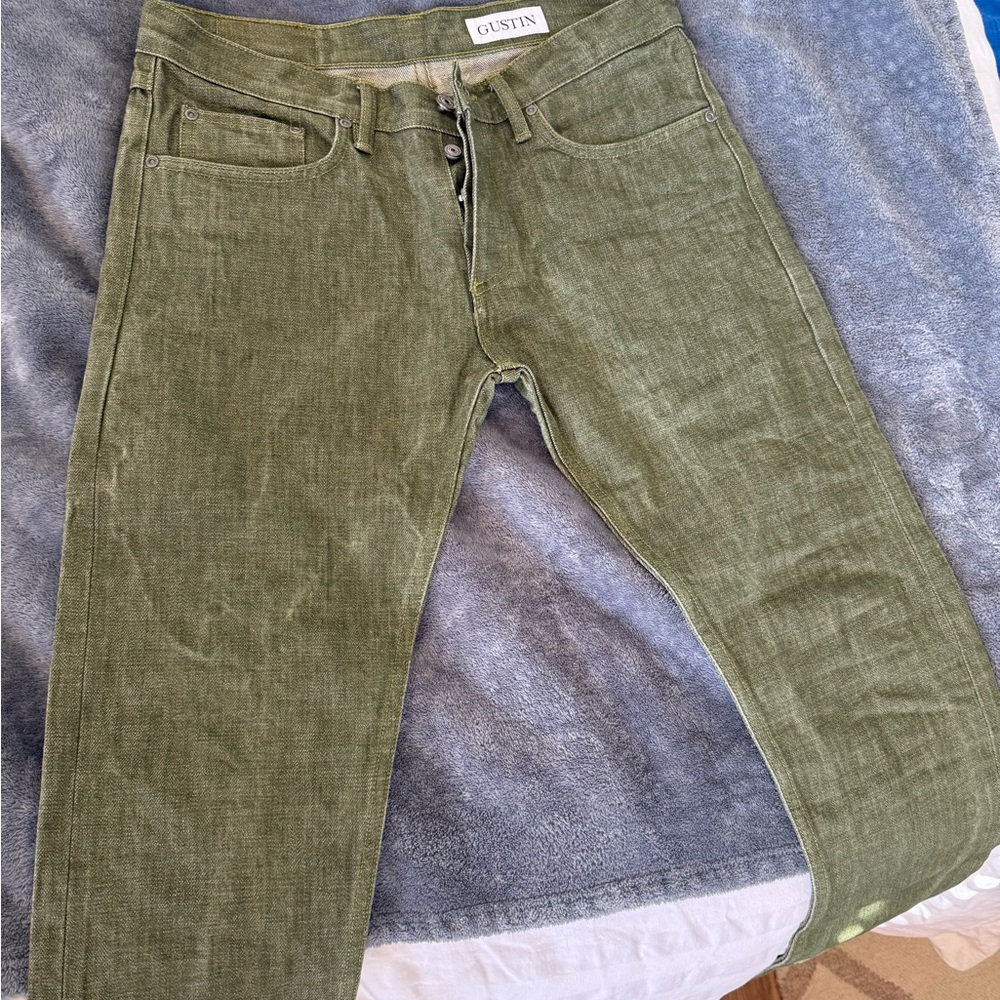 #576 MONSTER MOSS SELVEDGE GUSTIN, 35 Skinny Men’s Jeans